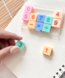 Eraser letters and numbers Playable and usable For children's learning