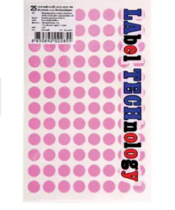 Colored Paper Sticker Pink Latex 9 mm  C-304