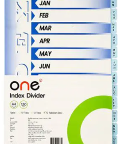 Jan-Dec Paper Index Blue (12 sheets/set) ONE