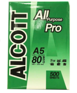 A5 80g photocopy paper (500 sheets) Alcott