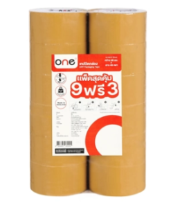 OPP ONE tape 48mm x 45 yards, tea color (pack of 9, free 3)