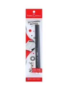 Faber-Castell 2B black pencil set with eraser