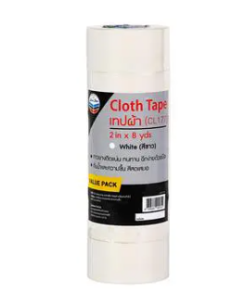 Cloth tape 2 inches x 8 yards (pack of 6 rolls) White Louis CL177