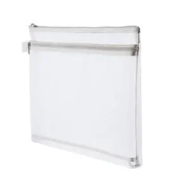 Expandable mesh bag, double zipper B5, gray ME.STYLE