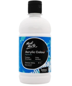 MONT MARTE Acrylic Paint Bottle 500 ml. - Titanium White