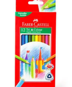 12-color colored pencils, triangular handle Faber-Castell 115853