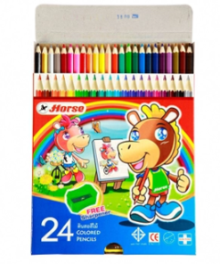 ดินสอสี พร้อมกบเหลา 24 สี ตราม้า H-2080