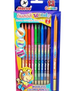 Long colored pencils, 12 jumbo colored pencils, Horse brand H-2020