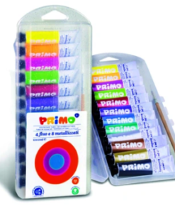 ชุดสีโปสเตอร์ (4Fluo+8Metal) Primo 900450 12x12 ml.