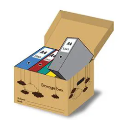 กล่องเก็บเอกสารพับได้ ฝาในตัวน้ำตาล ลายก้อนเมฆ ONE