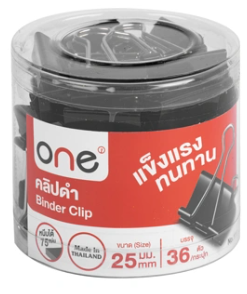 Black clip 25 mm. (box of 36) Black ONE 111