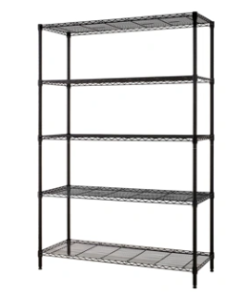 KASSA HOME ชั้นตะแกรงเหล็กอเนกประสงค์ 5 ชั้น รุ่น Rocky สีดำ