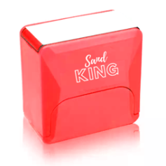 ตรายางหมึกในตัว แท่นเปล่าไม่มียางและหมึก แซนด์คิง สีแดง 38 x 14 mm 1 ชิ้น