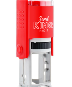 ตรายางหมึกในตัว แท่นเปล่าไม่มียางและหมึก แซนด์คิง สีแดง เส้นผ่านศูนย์กลาง 12 mm ชิ้น