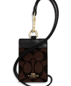 COACH F63274 ID LANYARD IN SIGNATURE COATED CANVAS (IMAA8)