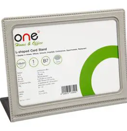 แท่นป้ายตั้งโต๊ะ B7 141x110x55มม. เทา ONE Y-184