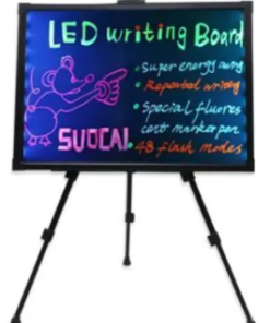 A-LINE กระดานไฟ LED พร้อมขาตั้งและปากกาเรืองแสง สีดำ