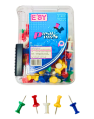 PK หมุดปักบอร์ด อเนกประสงค์ E.SY รุ่น E-407 กระปุก 100 ตัว คละสี