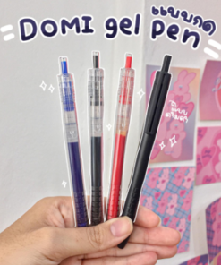 ปากกาเจลแบบกด Domi Gel pen ขนาด 0.5 mm