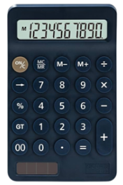 DELI เดลี่ เครื่องคิดเลข TE122 สีน้ำเงิน (ฺBlue)