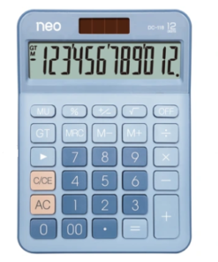 NEO เครื่องคิดเลข 12 หลัก นีโอ DC-118 สีฟ้า